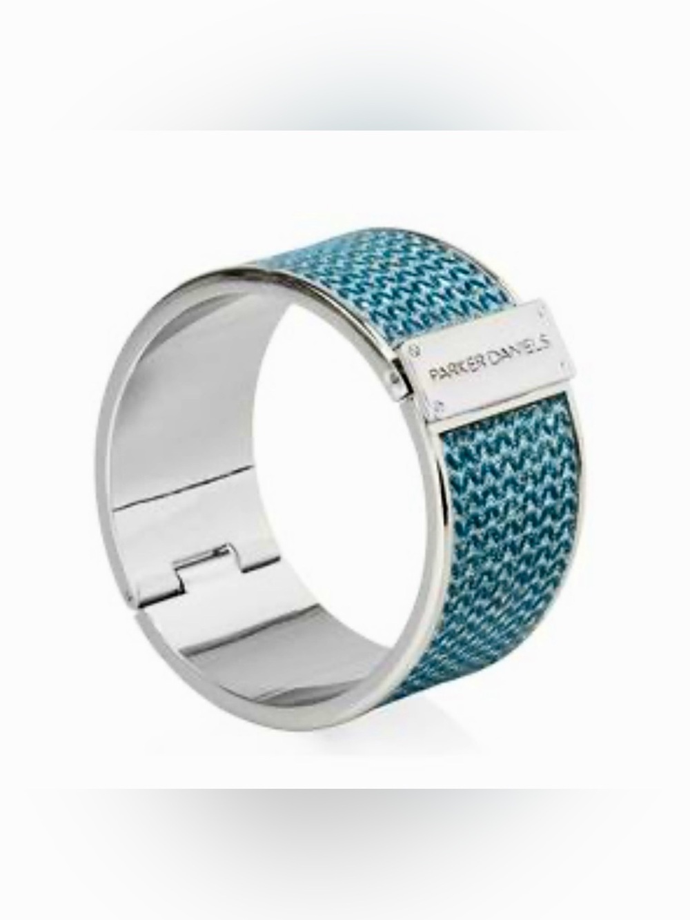 Parker Daniels Rhodium And Leather Inlaid Bracelet